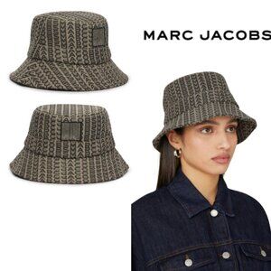 MARC JACOBS バケットハット XS/S ベージュ/ブラック 中古・古着通販】MARC JACOBS (マークジェイコブス) モノグラム